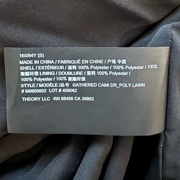 THEORY Size S dark slate colored sundress in excellent condition. Fully lined - Picture 6 of 7